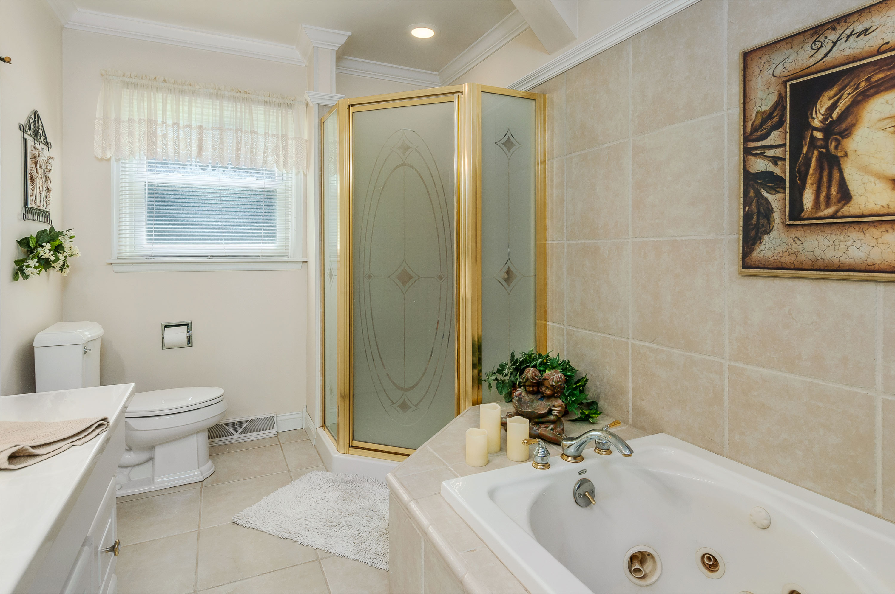 Master bathroom at 369 Holiday Dr., Somonauk, IL