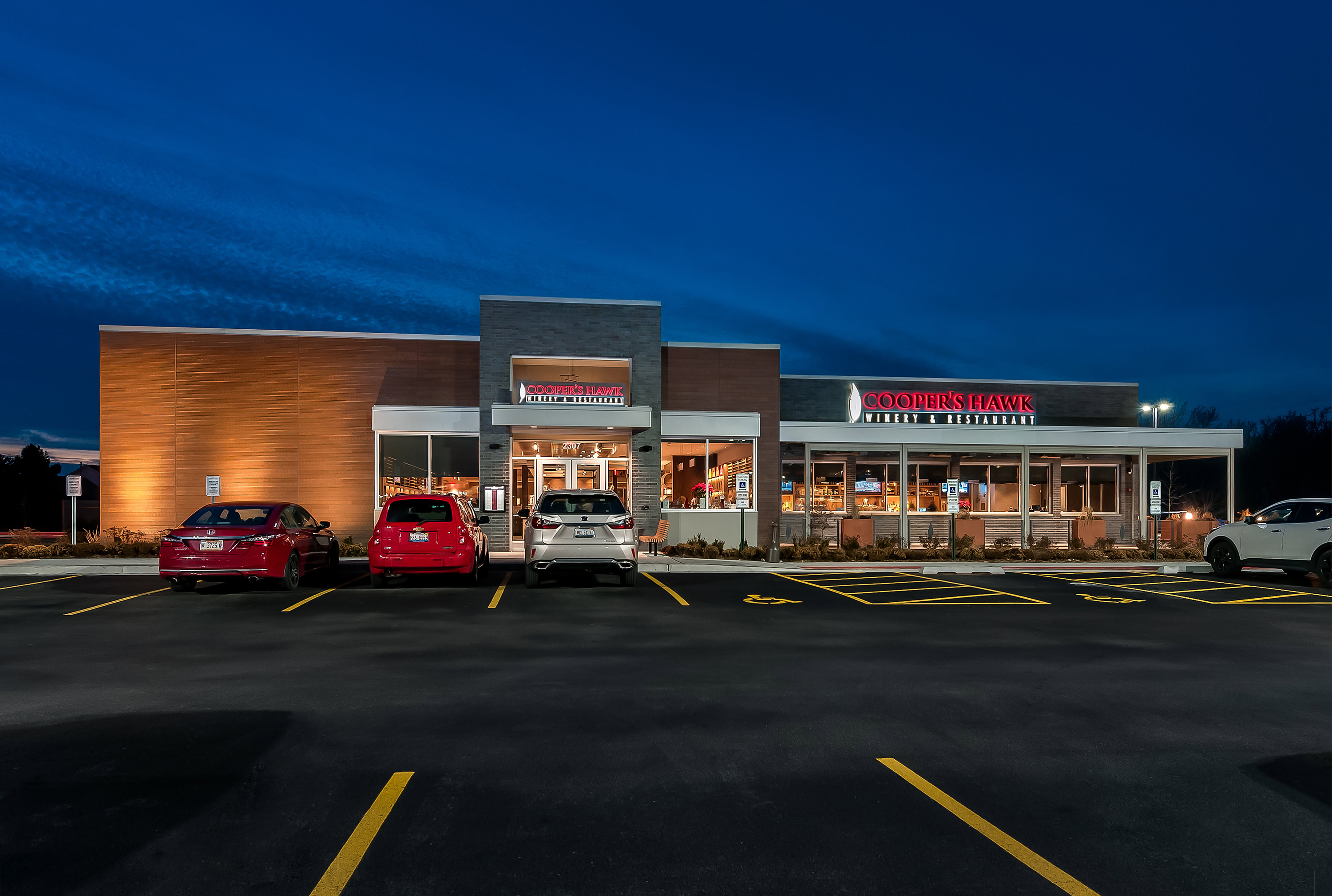 Twilight photo of Cooper's Hawk Winery and Restaurant